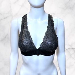 PINK Victoria’s Secret Metallic Lace Racerback Bralette
